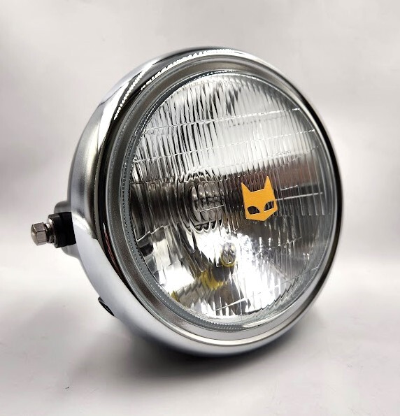 マーシャルタイプ Z400FX エンブレム付 180パイ クリアガラスレンズ LED ポジション付 ヘッドライト 黒 CIBIE GS400 GT380 マーシャル拍卖