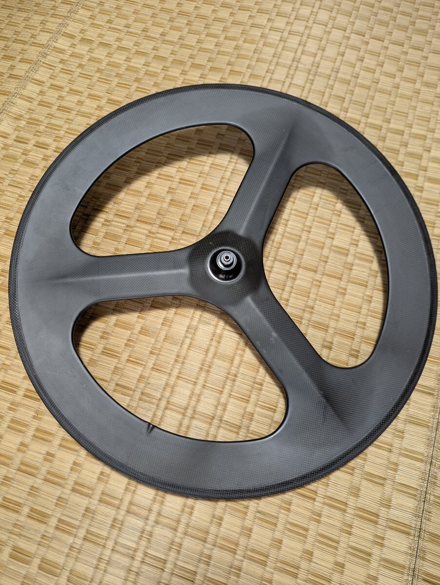 3バトンホイール 1本 700C ロードバイク ピスト カーボンホイール クリンチャー フロント拍卖