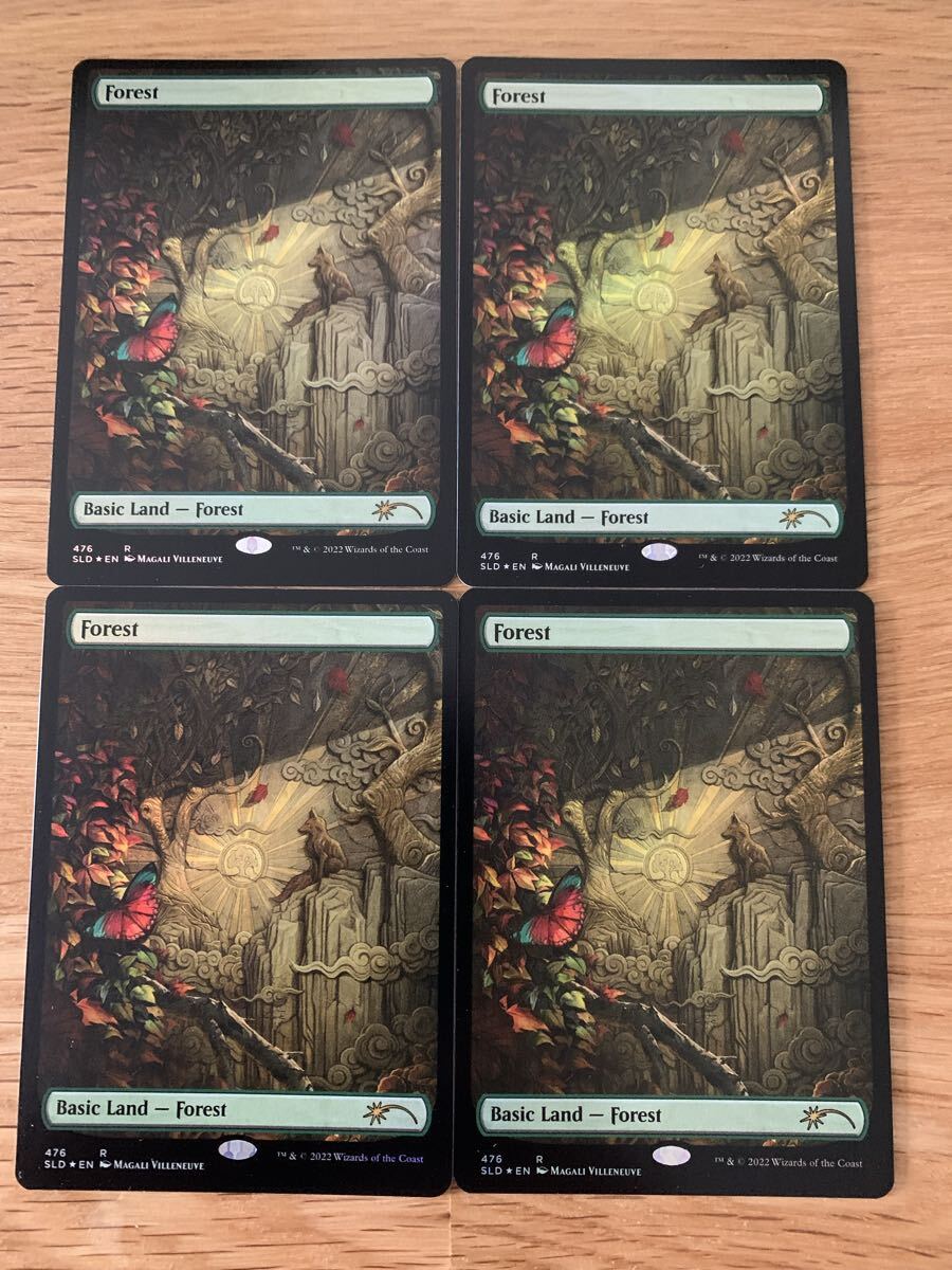 MTG Secret Lair Series 《森/Forest》英語 foil版4枚セット拍卖