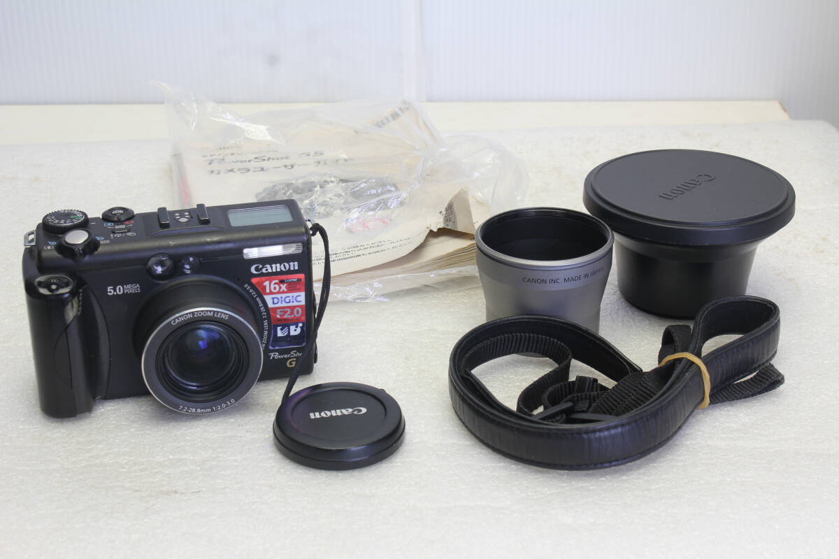 送料無料。作動未確認。キャノン Canon Powershot G5 テレコン付き バッテリー・充電器無し 管理1-25520100000r拍卖