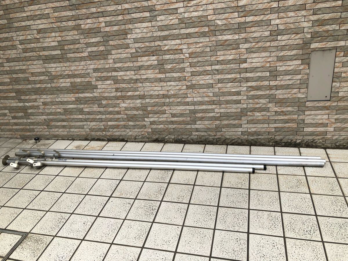 受け取り限定。福岡市博多区千代 現状品。龍電社 オートポール互換、3本掛け。背景セット用品。ポールの長さ270cmあります。拍卖