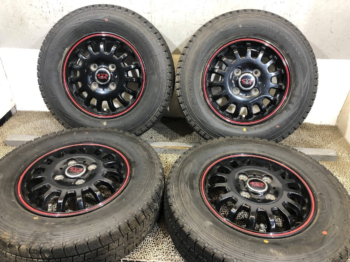 vicente 12×3.5J 4-100 +45 DL SV01 145r12 6PR 4本 2024年製 976 冬タイヤホイールセット(沖縄県・離島は発送不可)拍卖