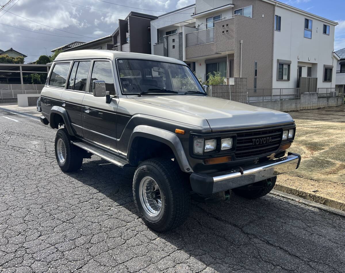 【車検残り有!】ランドクルーザー 60 HJ61V改 エンジン12H 昭和63年式 ディーゼルターボ 純正5速MT エンジン1発始動! 機関良好車です拍卖