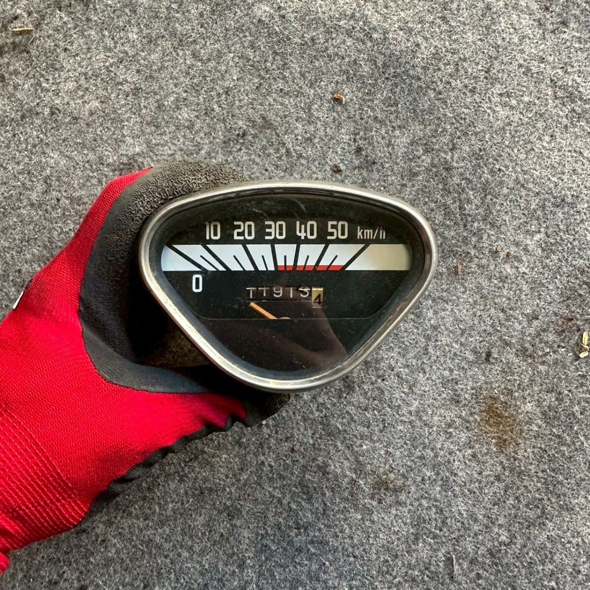 シャリー メーター おにぎり at 純正 ジャンク 50km cf50 cf70 ホンダ ダックス おにぎりメーター拍卖