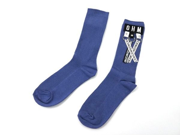 NICE OHM タグ付き ソックス ブルー レディース拍卖