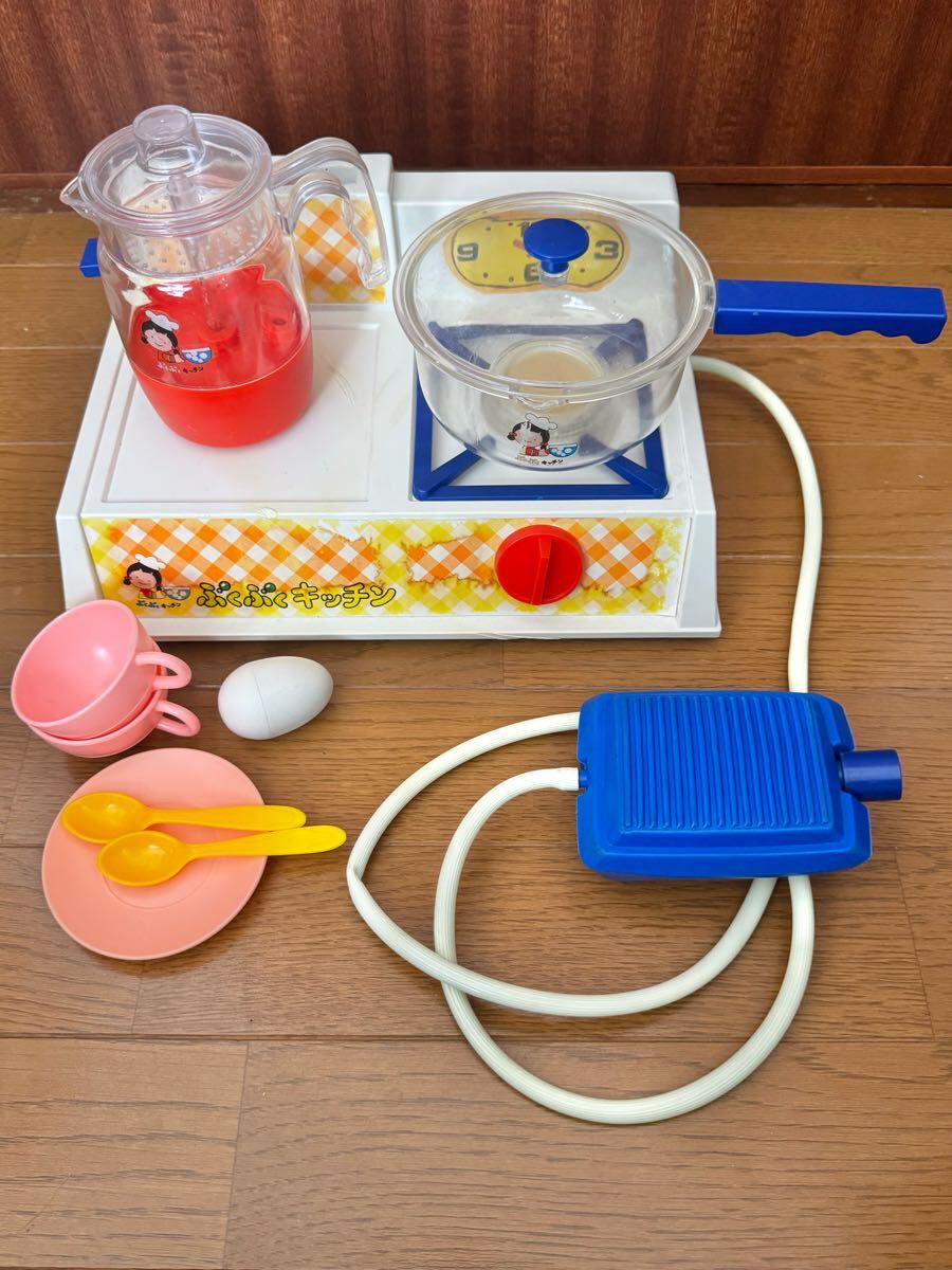 野村トーイ ロンパールーム ぶくぶくキッチン 昭和レトロ こども用 ままごとセット 食器付き 中古 ジャンク品拍卖