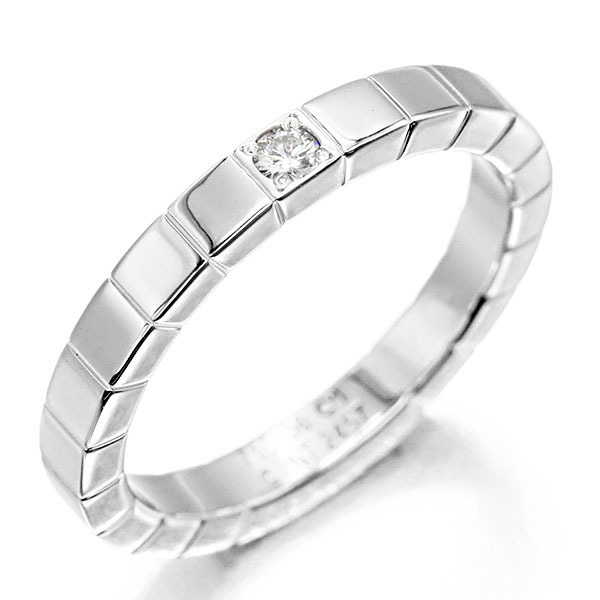 新品仕上げ カルティエ Cartier ラニエール リング #56 ダイヤモンド K18WG ゴールド 指輪 女性 ユニセックス 誕生日 プレゼント ブランド拍卖