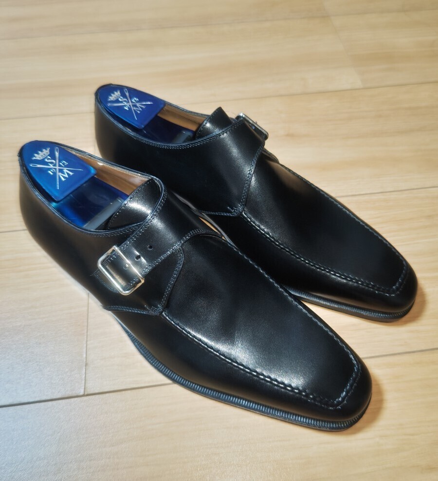 【未使用】ストール マンテラッシ 42.5(26.5〜27cm前後) 黒 シングルモンク拍卖