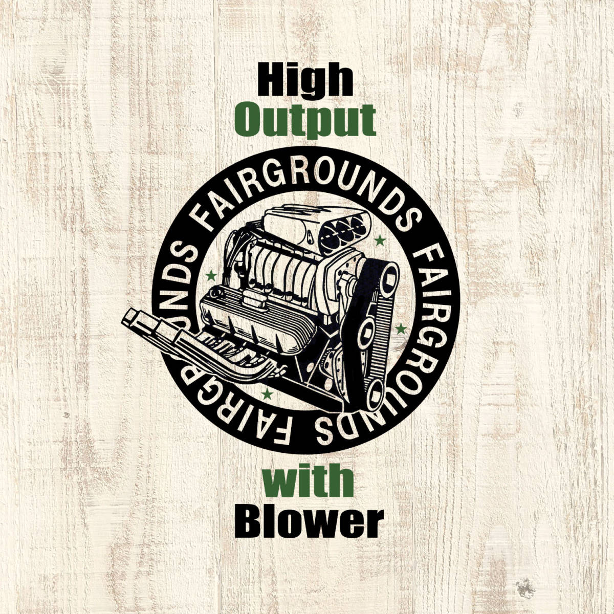 ■ WITH BLOWER Tシャツ■Sサイズ(ホワイトxブラックxグリーン)アメ車 アメリカ シボレー フォード モパ- CHEVROLET拍卖