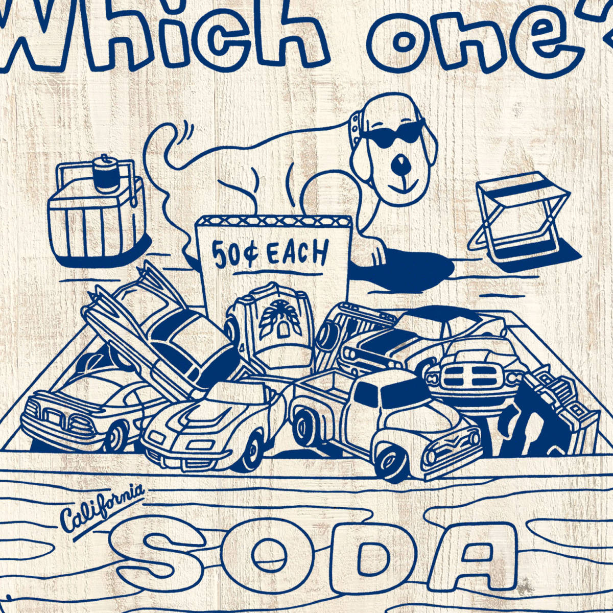 ■ WHICH ONE Tシャツ■Mサイズ(ホワイトxブルー) CHEVROLET FORD MOPAR拍卖