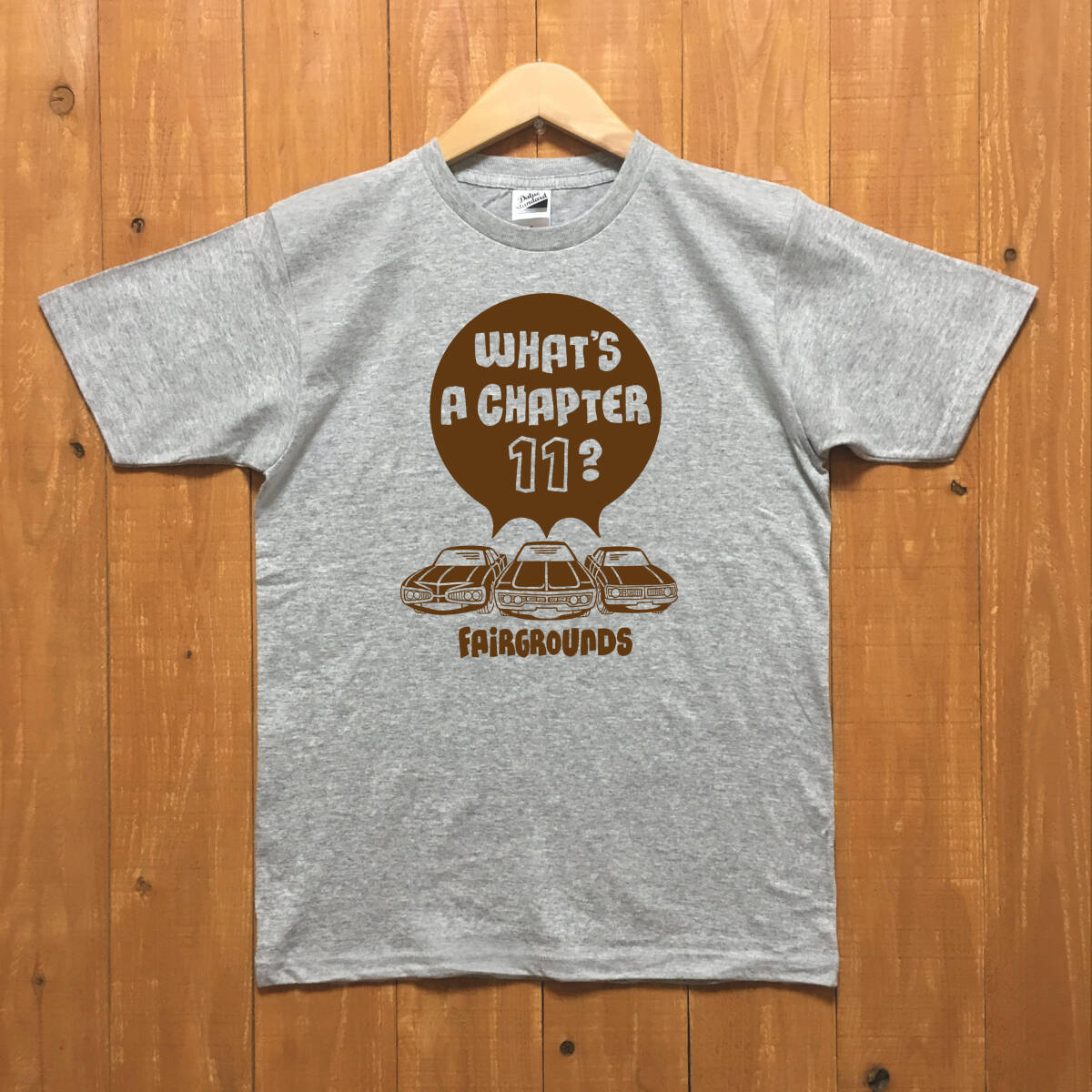 ■ CHAPTER 11 Tシャツ■Sサイズ(グレーxブラウン)アメリカ アメ車 モパ- ダッジ MOPAR DODGE拍卖