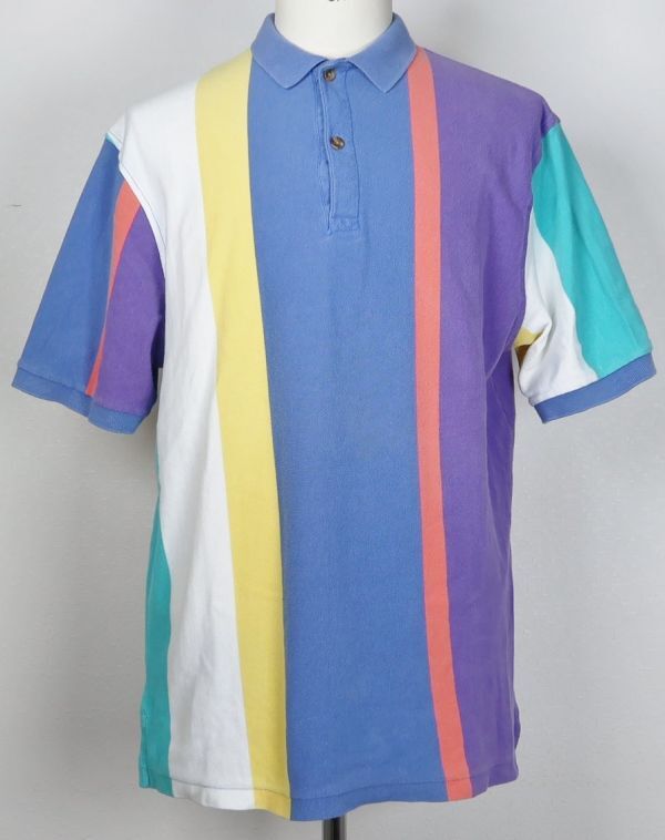LANDS' END Polo Shirt size MEN'S REGULAR M made in USA ランズエンド 鹿の子 ポロシャツ b9623拍卖