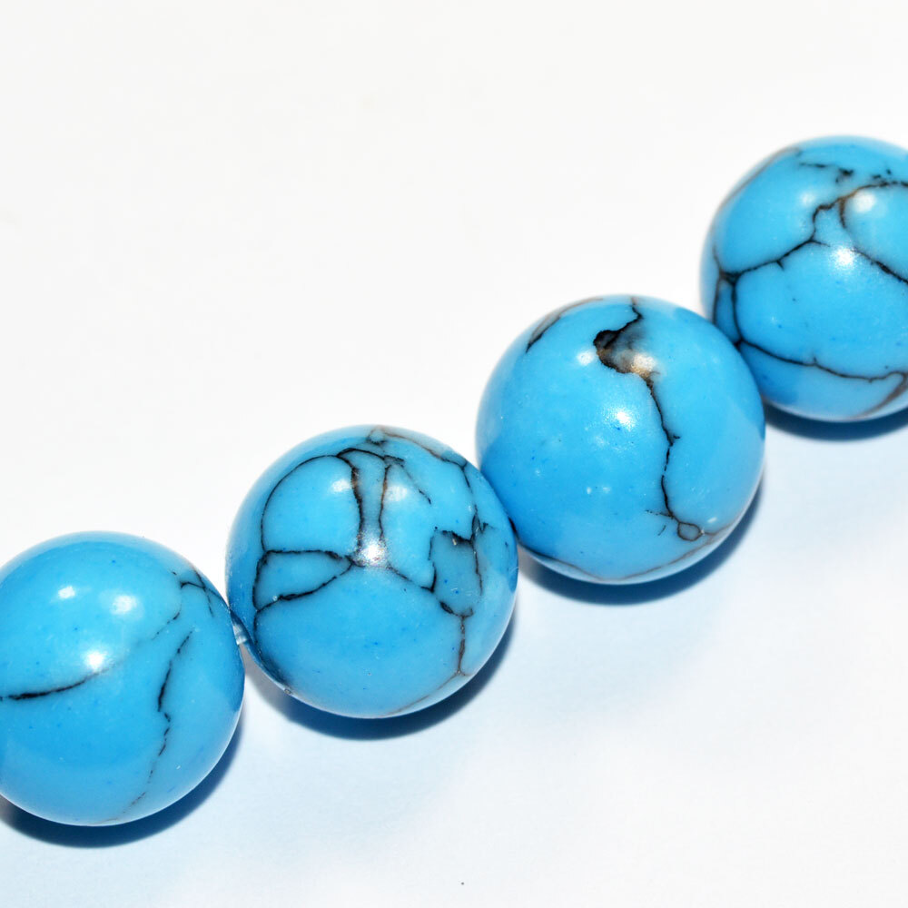 ブルーターコイズ ハウライトトルコ 10mm 4コ入り 人工 合成 CT002拍卖