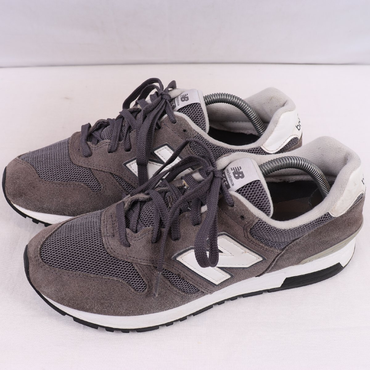 565 ニューバランス 27.5cm/new balance 灰 グレー オフホワイト 中古 古着 メンズ スニーカー yy6074拍卖