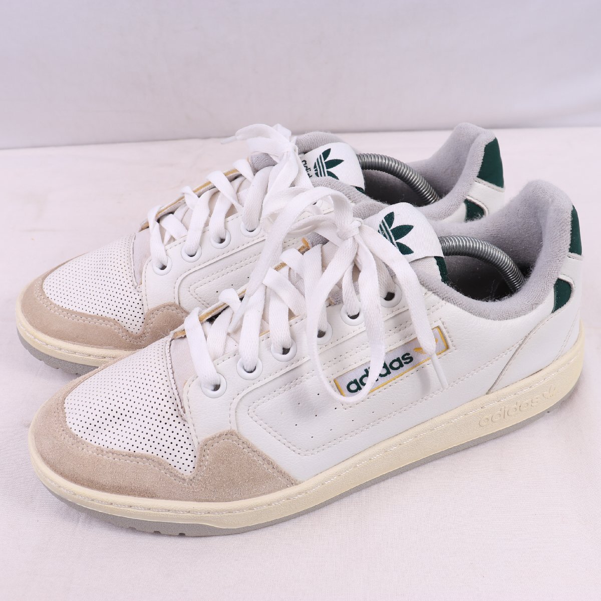 NY 90 28.0cm/adidas NY 90 アディダス スニーカー 白 ホワイト 緑 グレー 中古 古着 メンズ ad6390拍卖