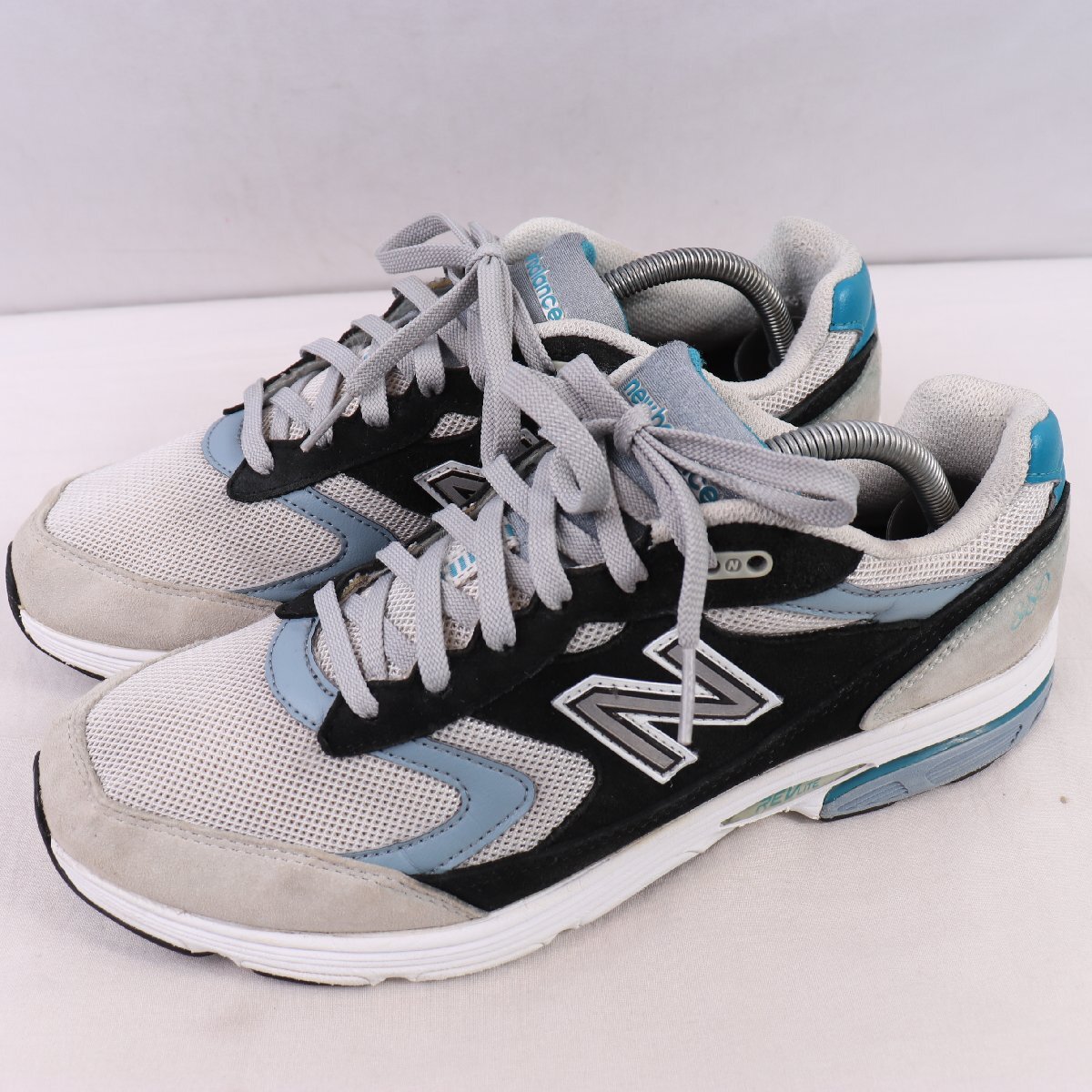 880 ニューバランス 28.0cm/New Balance グレー 灰色 黒 青 白 中古 古着 スニーカー レディース yy608拍卖