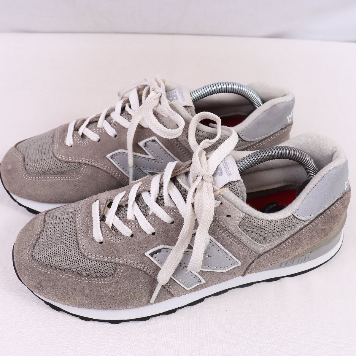 574 ニューバランス 26.5cm/new balance 灰 グレー 銀 シルバー 中古 古着 メンズ スニーカー yy6195拍卖