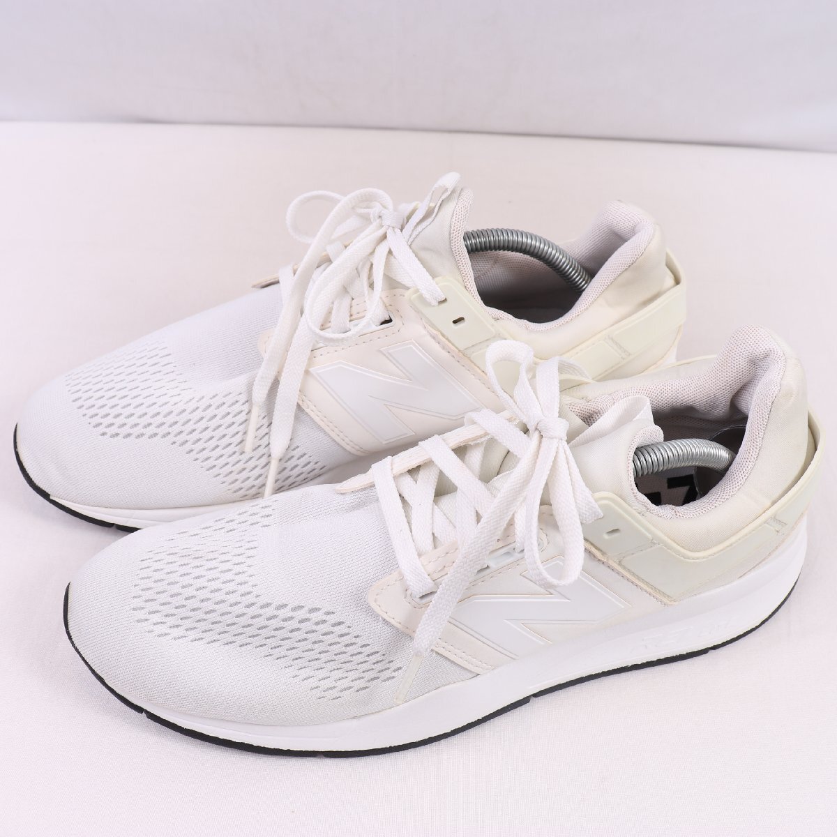 247 ニューバランス 27.5cm/new balance 白 ホワイト オフホワイト 中古 古着 メンズ スニーカー yy6198拍卖