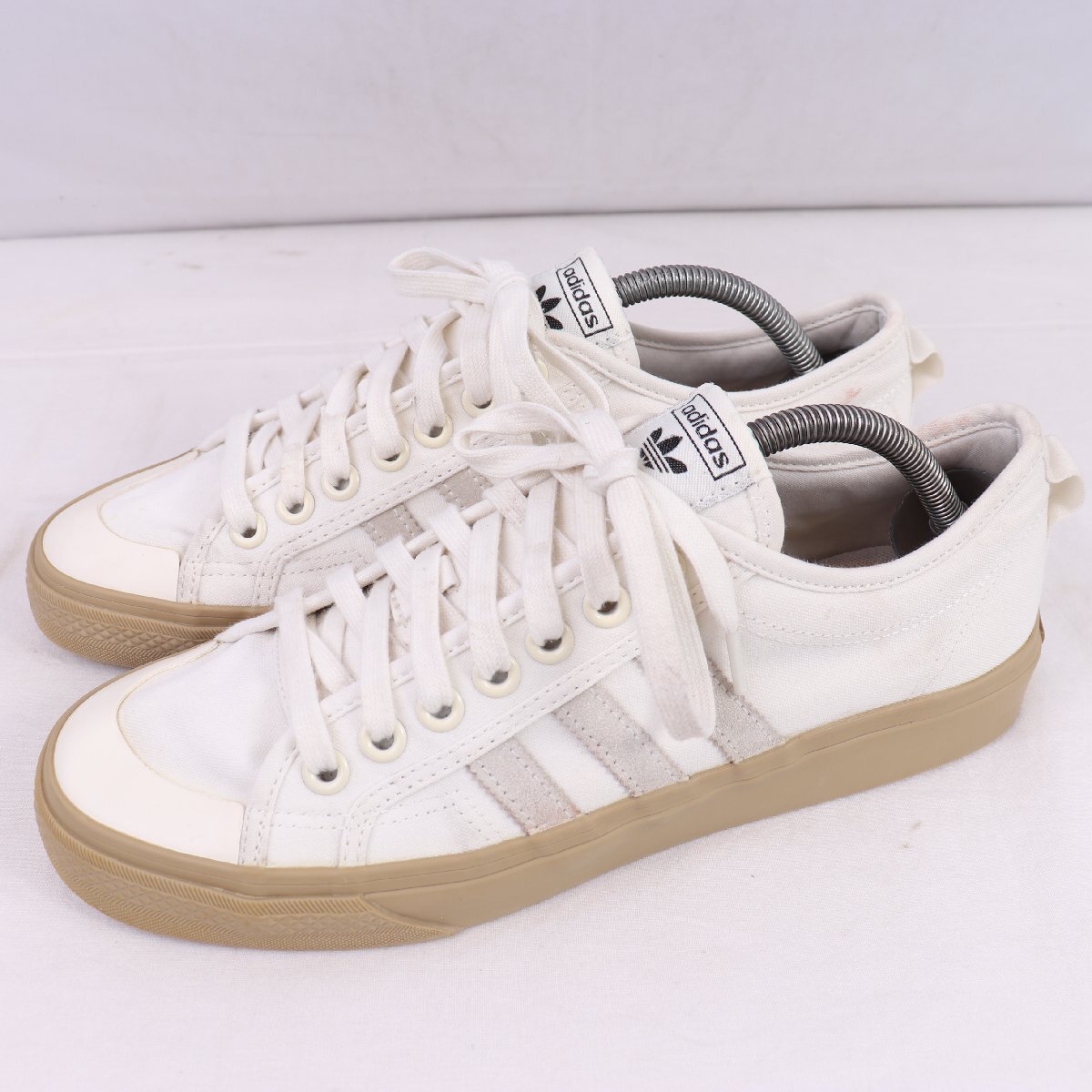 NIZZA LOW 27.0cm/adidas ニッツァ ロウ アディダス スニーカー 白 ホワイト グレー 中古 古着 メンズ ad6485拍卖