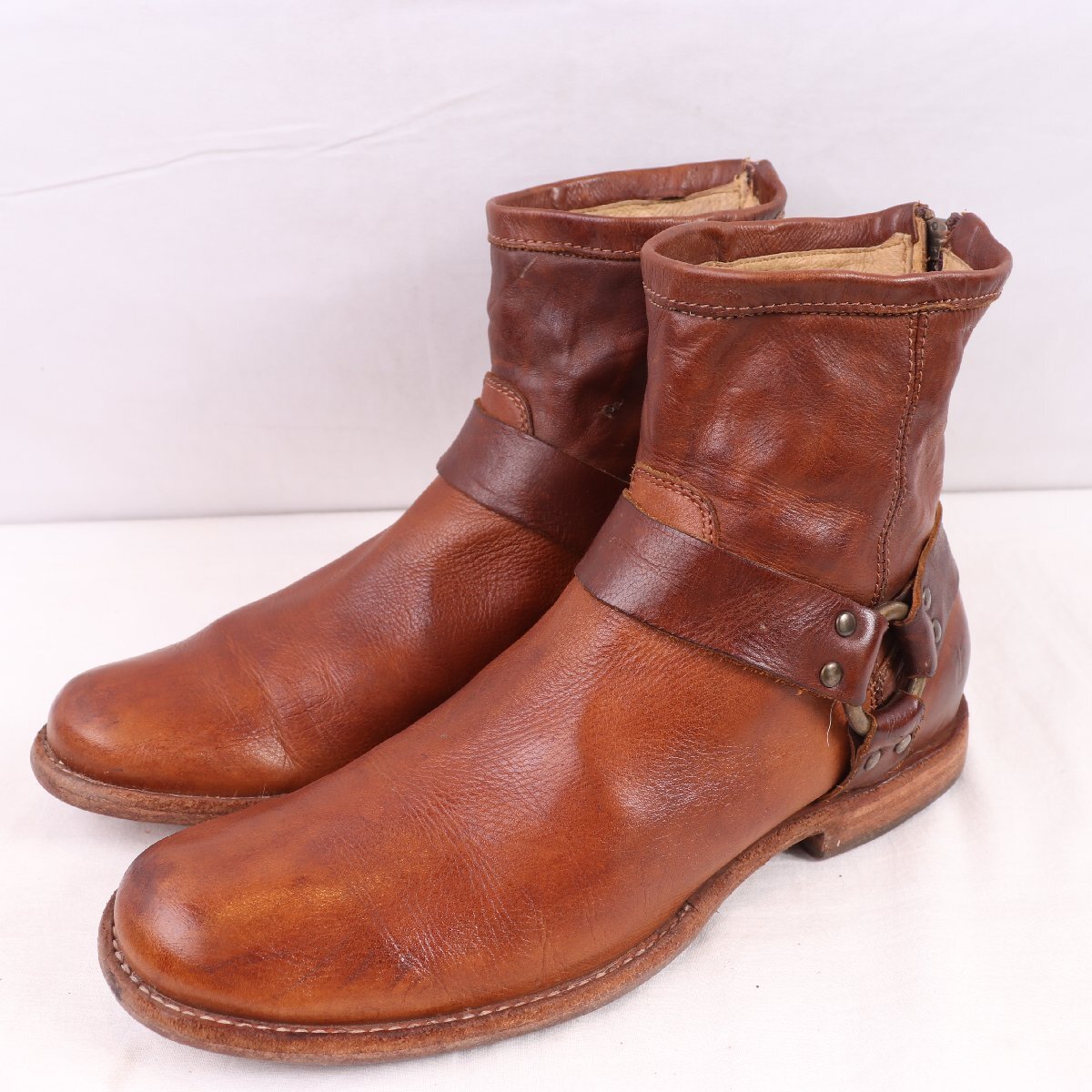 FRYE 8 D / 26.0cm 位 リングブーツ ブラウン 茶 フライ / ウエスタン カウボーイ ブーツ メンズ 古着 中古 eb1879拍卖