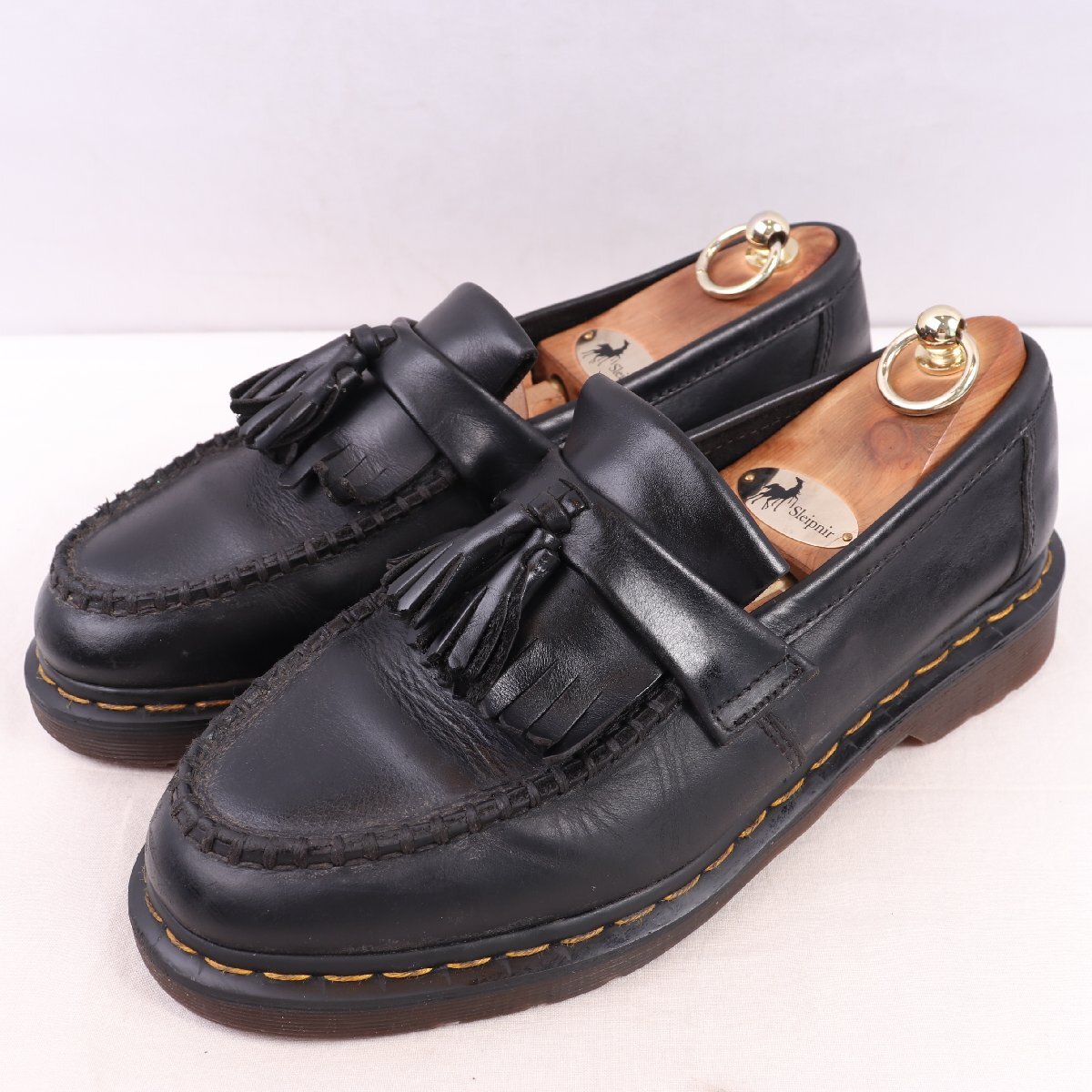 ドクターマーチン UK8/26.5cm~27.0cm/キルトタッセルローファー 黒 ADRIAN エイドリアン メンズ DR.Martens 中古 古着 dm4130拍卖
