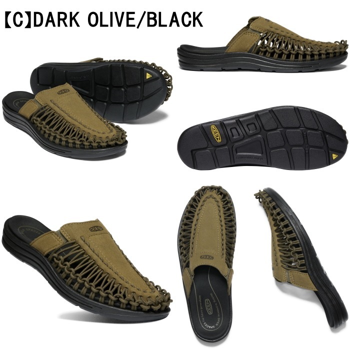 良品 キーン ユニーク スライド KEEN UNEEK II SLIDE サンダル アウトドア キャンプ フェス スポーツ レジャー 27cm DARK-OLIVE/BLACK拍卖