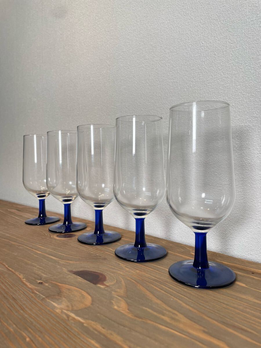 luminarc グラス 5客セット フランス リュミナルク ビアグラス ワイングラス タンブラー レトロ拍卖