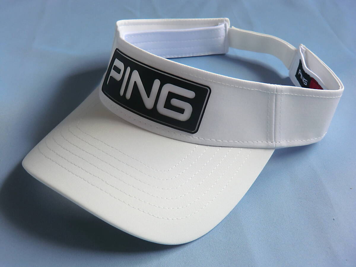 PING ツアーバイザー HW-T2502 フリーサイズ(57~59cm) ホワイト拍卖