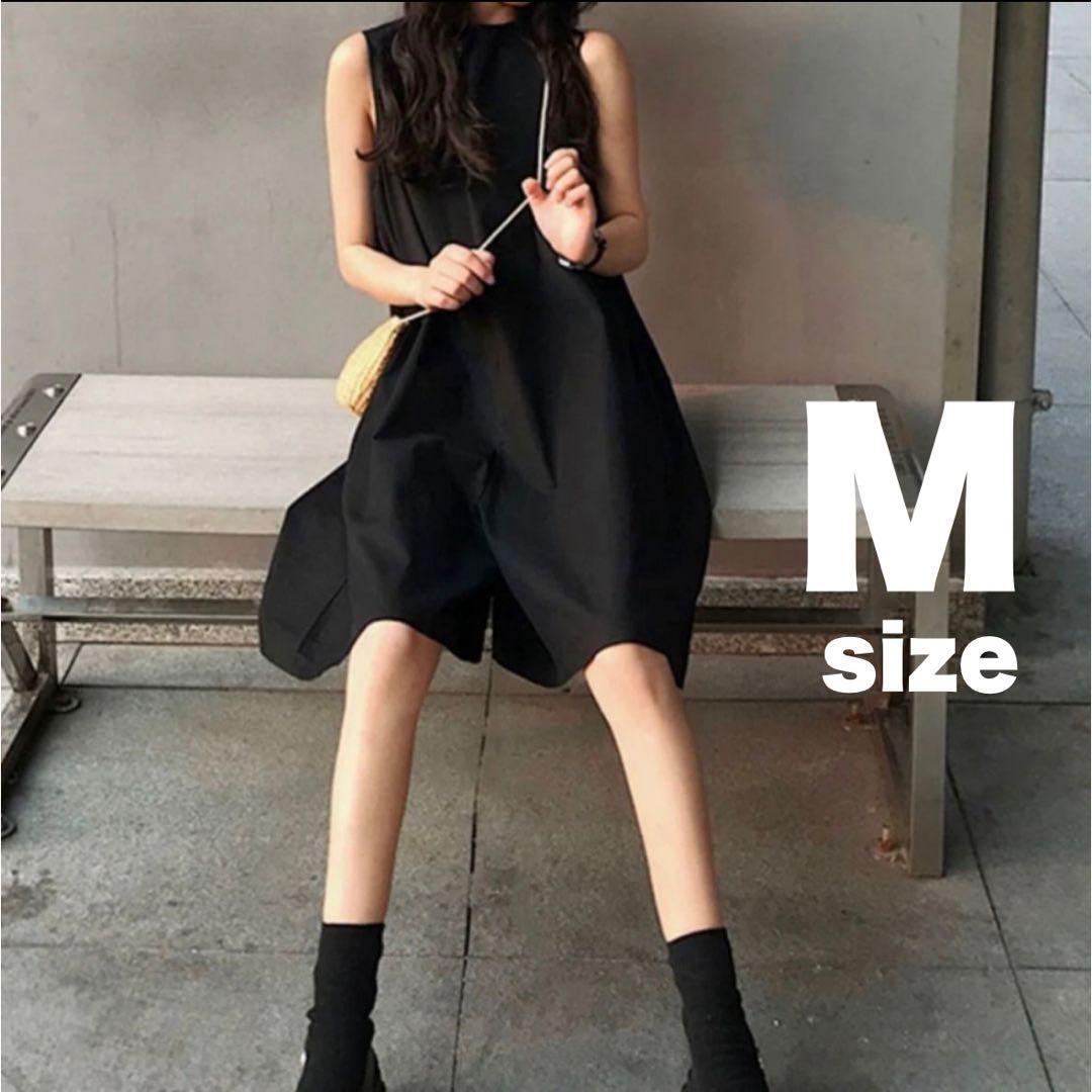 オールインワン M サロペット 黒 ラッシュガード カジュアル 体型カバー拍卖