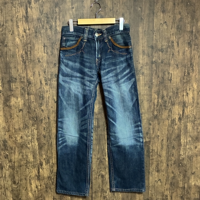 A348◇EDWIN | エドウィン ストレートデニムパンツ インディゴブルー メンズ 26サイズ 中古品拍卖