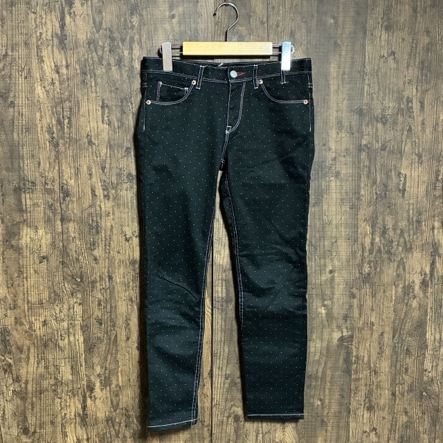 A351◇Paul Smith | ポールスミス ドット柄スキニーパンツ ブラック×ホワイト メンズ 38サイズ 中古品拍卖