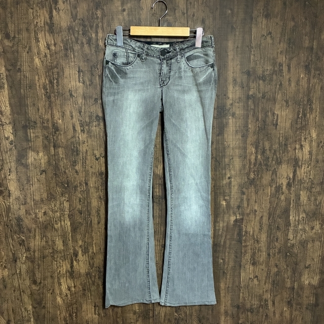 A352◇J&Company | ジェイアンドカンパニー フレアジーンズ グレー レディース 26サイズ 中古品拍卖