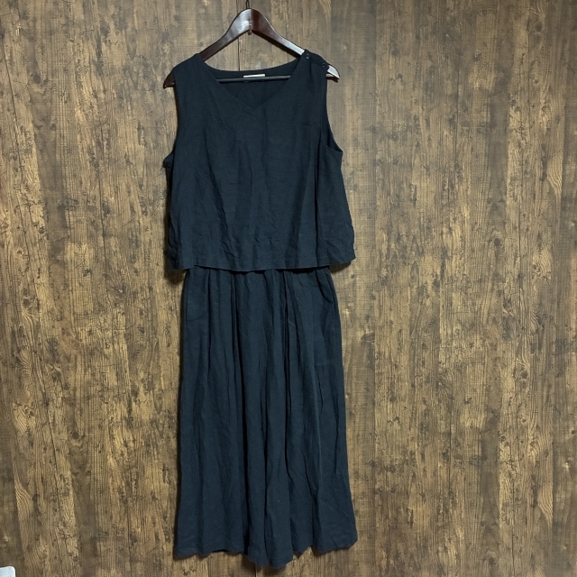 A344◇niko and... | ニコアンド ノースリーブオールインワン ネイビー レディース4/Lサイズ 中古品拍卖