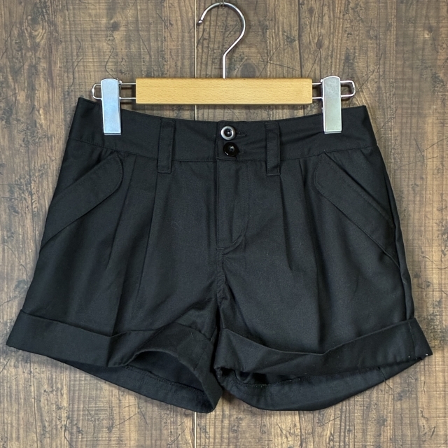 A340◇LOVE BOAT | ラブボート タックショートパンツ ブラック レディース Sサイズ 中古品拍卖