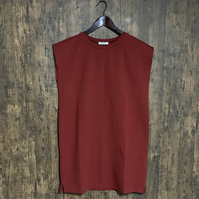 H1◇MURUA | ムルーア ノースリーブロングカットソー ボルドー レディース Fサイズ 中古品拍卖