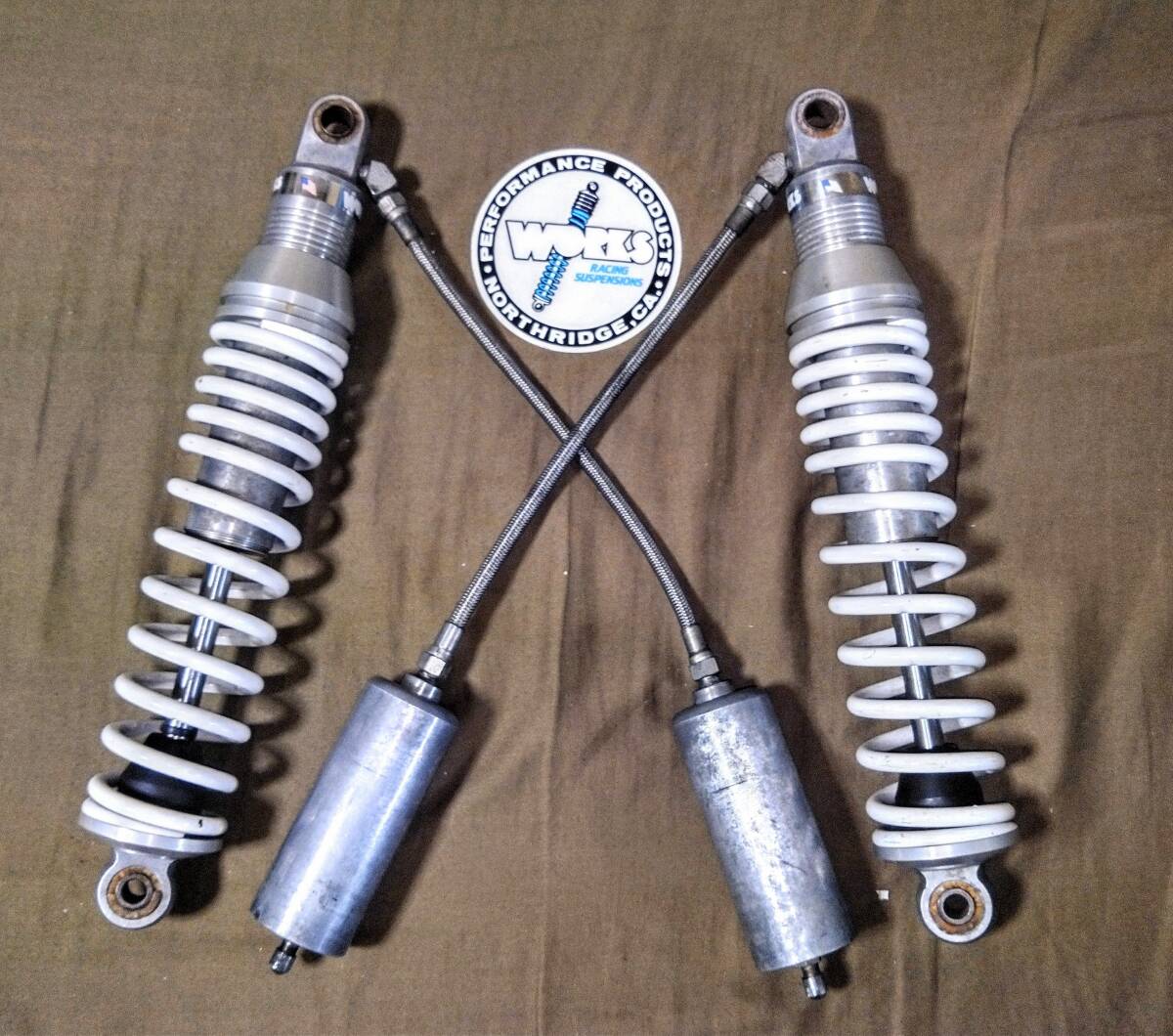 レア ワークスパフォーマンス タンク別体リアサス/WORKS PERFORMANCE 長360㎜上14φ下10φ 要OH拍卖