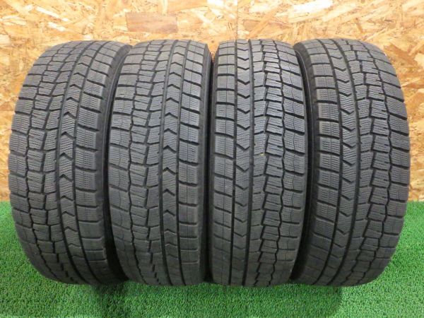 ダンロップ WINTER MAXX WM02 195/60R16 89Q 2024年製 9~9.5分山【4本/スタッドレス/16インチ】手渡し可拍卖