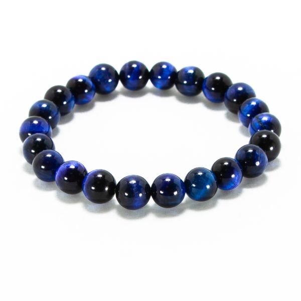 ブルータイガーアイ ブレスレット 最高品質 5Aランク 内径16cm 8mm珠 未使用品.拍卖