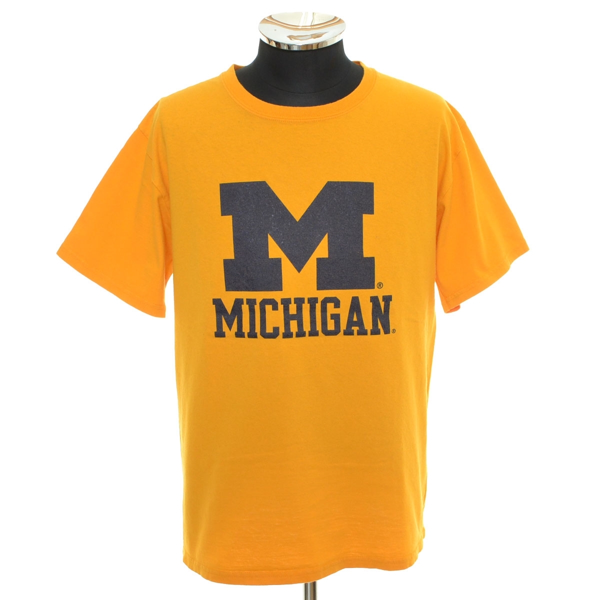 ●556380 Champion チャンピオン ●Tシャツ 半袖 MICHIGAN サイズL(ASIA) メンズ イエロー拍卖