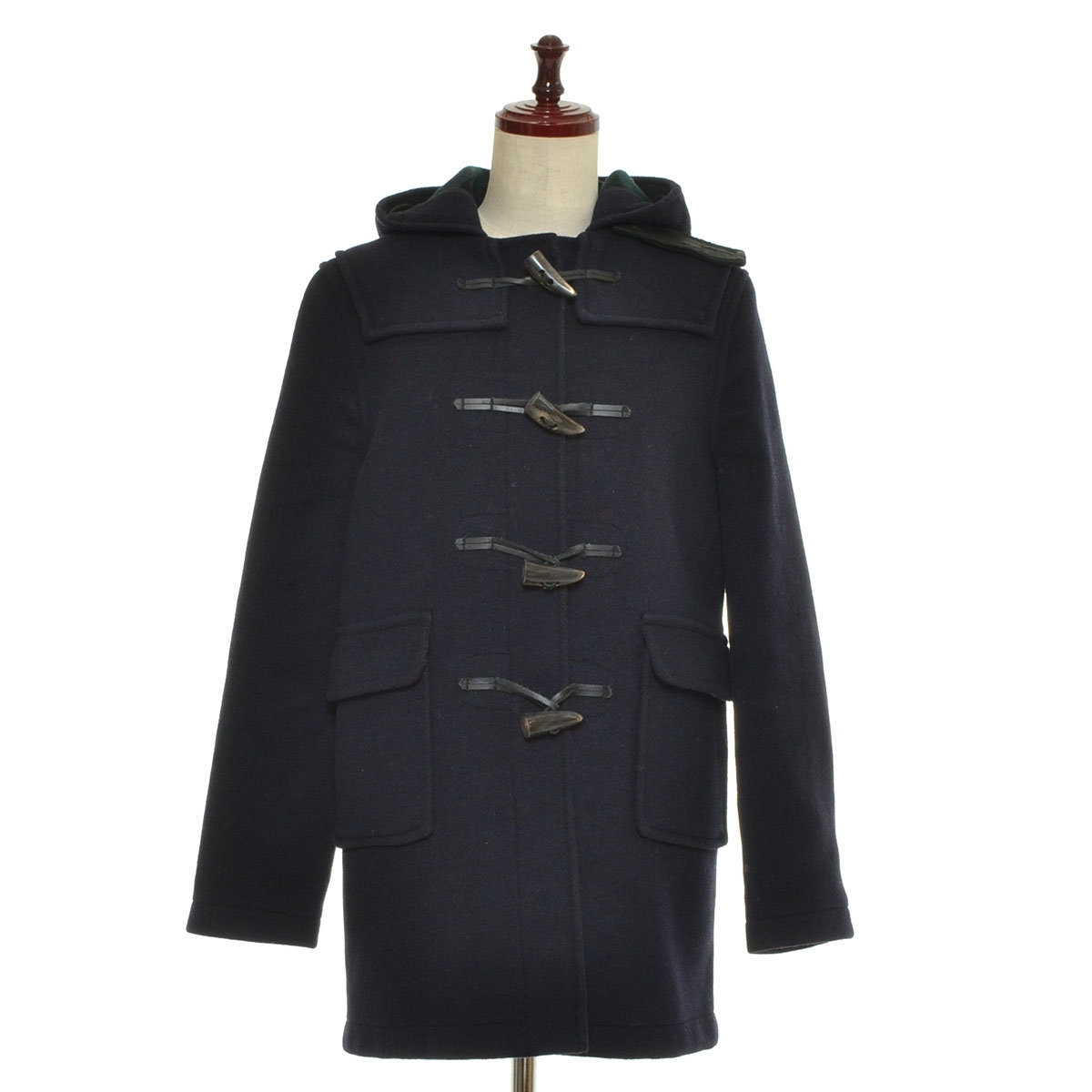 ■555945 GLOVERALL グローバーオール ●ダッフルコート サイズ134cm/9y レディース イングランド/英国製 ネイビー拍卖