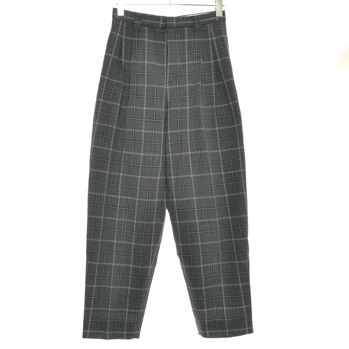 ●547844 phlannel フランネル ●スラックスパンツ BBZ1021202A0001 サイズ1 メンズ 日本製 グレー チェック拍卖
