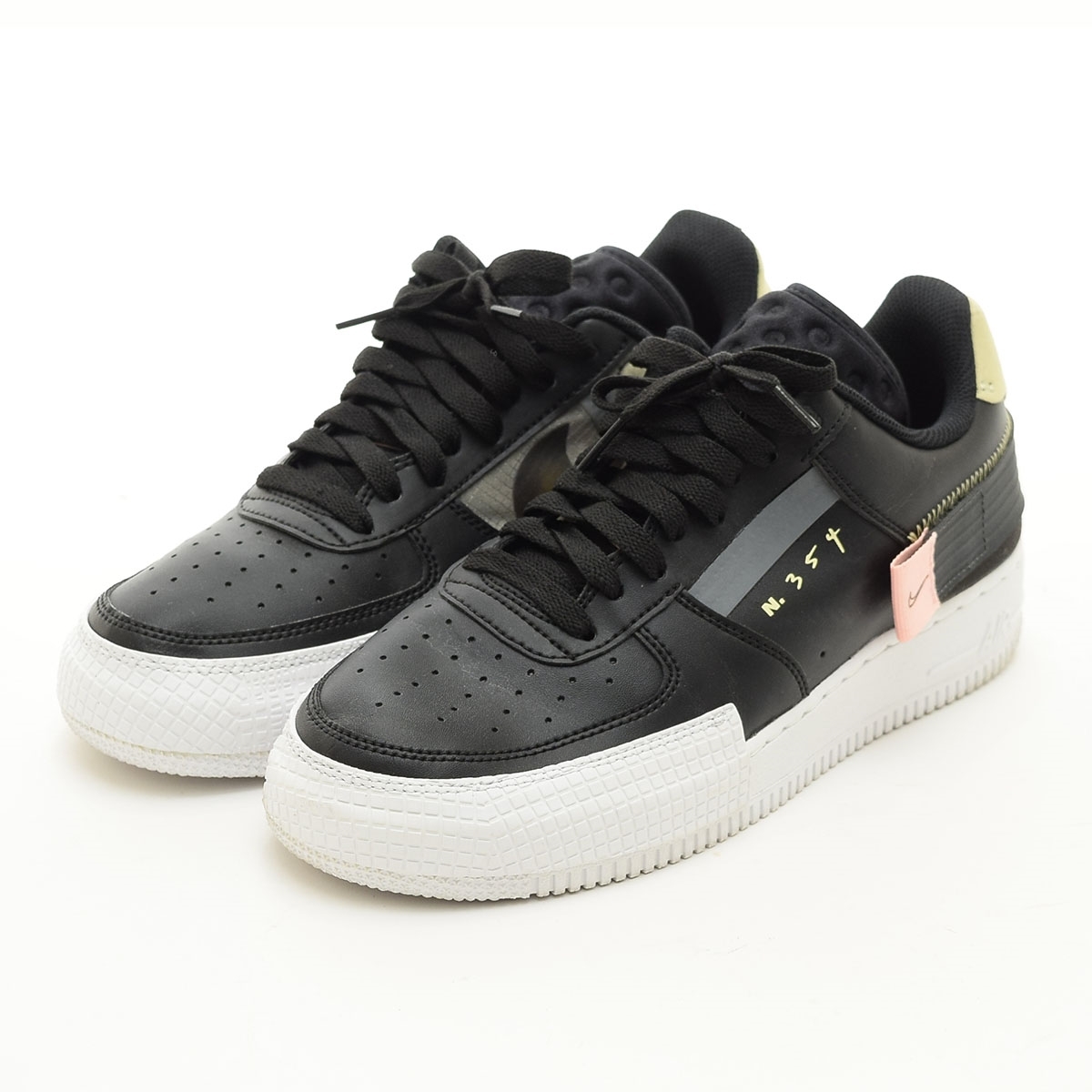 ●554268 NIKE ナイキ ○スニーカー AIR FORCE 1 07 LV8 3 TYPE CI0064-001 サイズ26.5cm メンズ ブラック拍卖