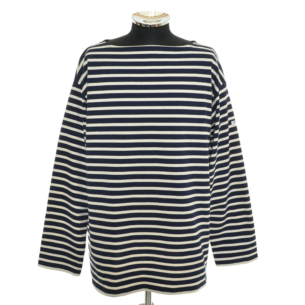 ●555698 ORCIVAL オーシバル オーチバル ●バスクシャツ ボーダーカットソー サイズ8 メンズ フランス製 ネイビー ストライプ拍卖