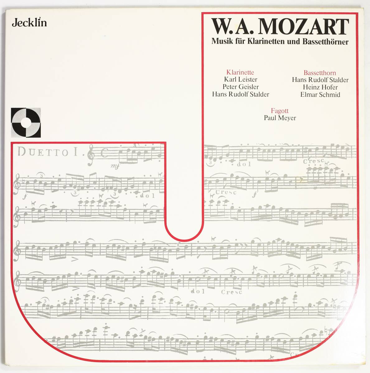 【独盤LP】カール・ライスター 他/モーツァルト:クラリネットとバセットホルンのための音楽(並良品,Jecklin,1978,Karl Leister)拍卖