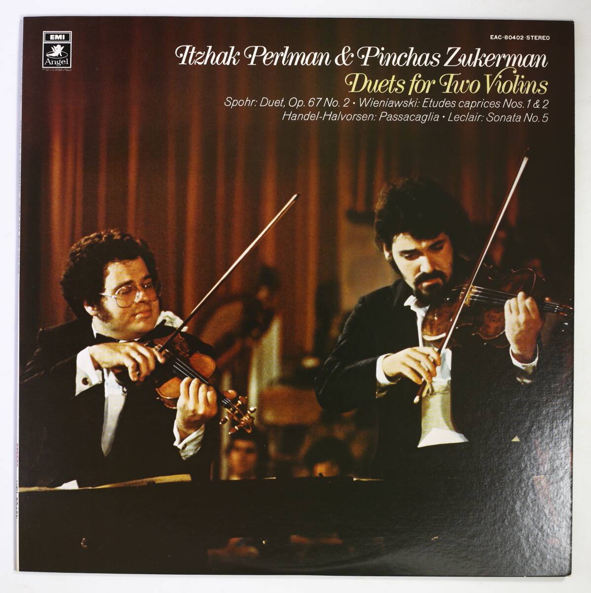 【日LP】パールマン,ズーカーマン/ヴァイオリン・デュエット集(並良品,ANGEL,1976,Itzhak Perlman,Pinchas Zukerman)拍卖