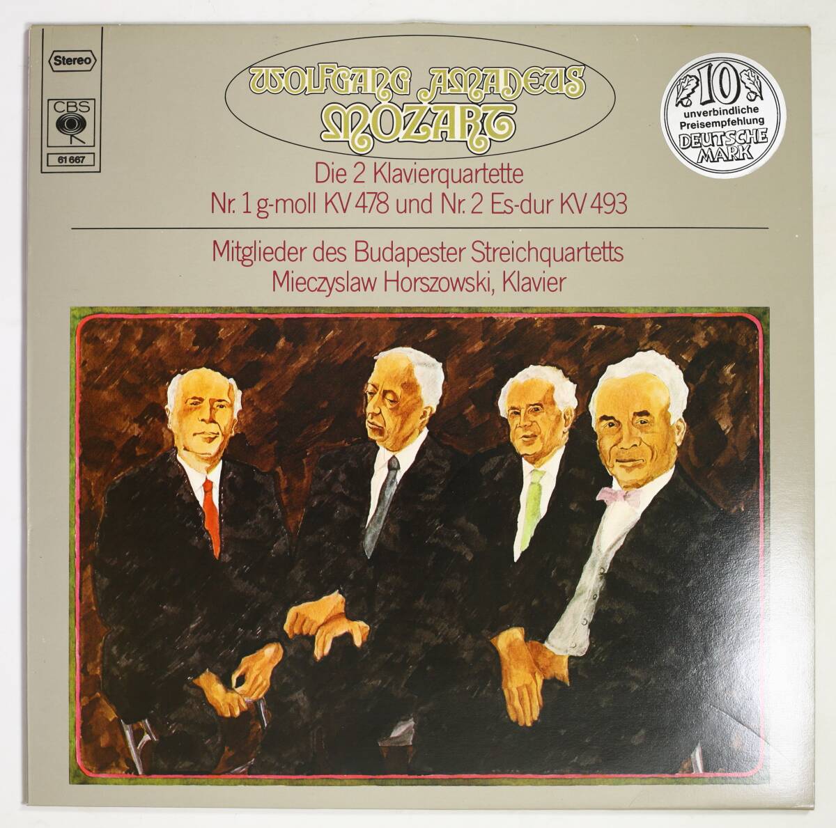 【独盤LP】ホルショフスキ,ブダペストSQ/モーツァルト:ピアノ四重奏曲 第1/2番(並良品,CBS,1963,Mieczyslaw Horszowski,Budapest SQ)拍卖