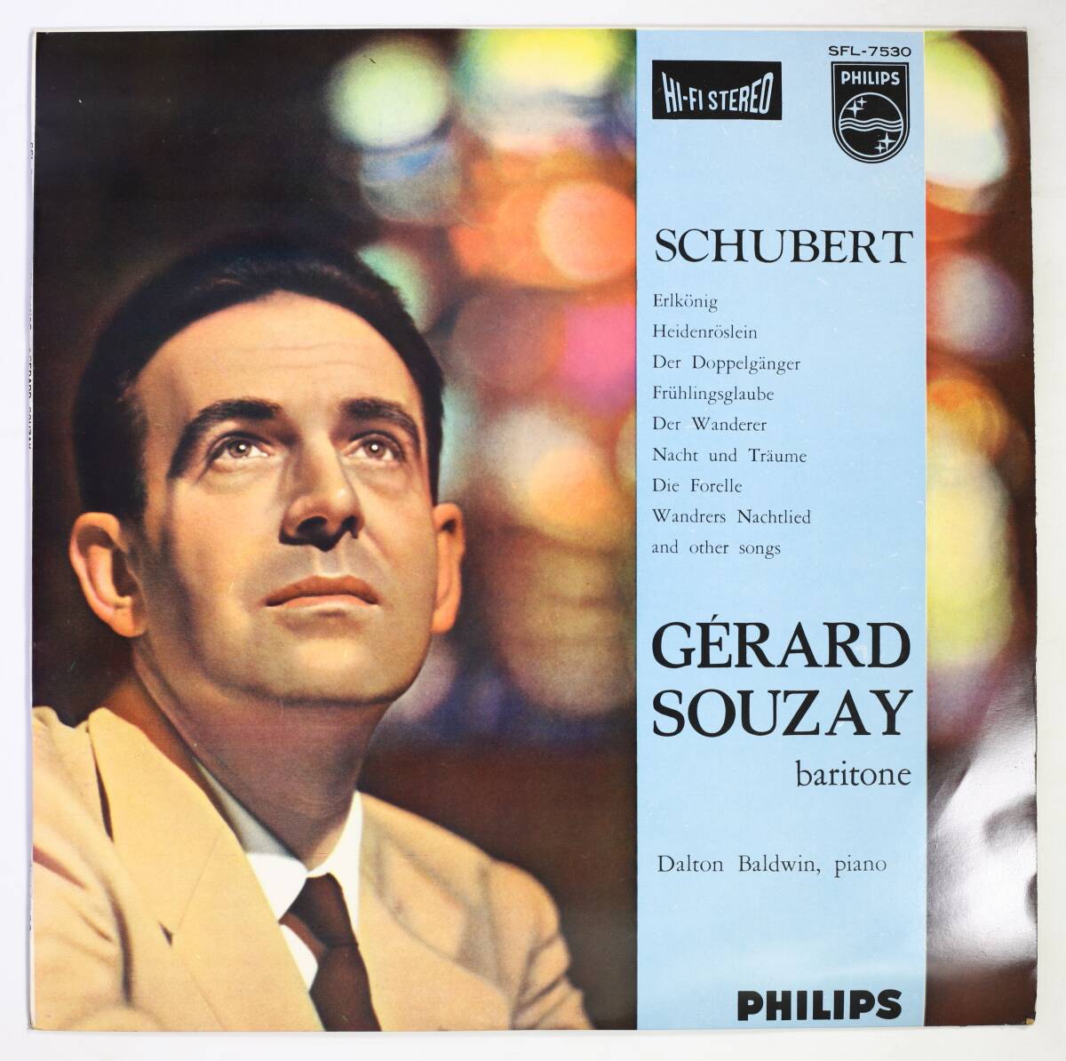 【日初期LP】スゼー,ボールドウィン/シューベルト:歌曲集(並良品,PHILIPS,HI-FI STEREO,ペラ,Gerard Souzay)拍卖