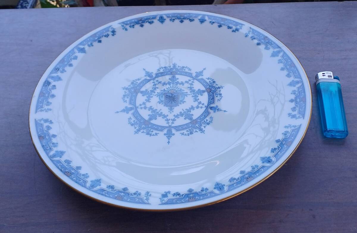 !秀品!昭和初期 ?「ノリタケ【お皿】」1枚・直径267×高さ28ミリ・640グラム!(詳細不明)拍卖