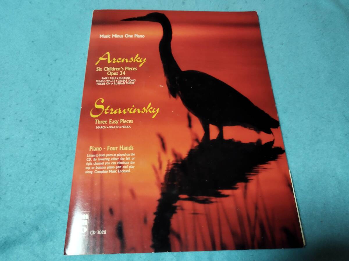 m輸入ピアノ デュエット用楽譜 Arensky 6 Pieces Enfantines, Op. 34; Stravinsky 3 Easy Pieces Dances for Piano Duet 1 cd付き拍卖