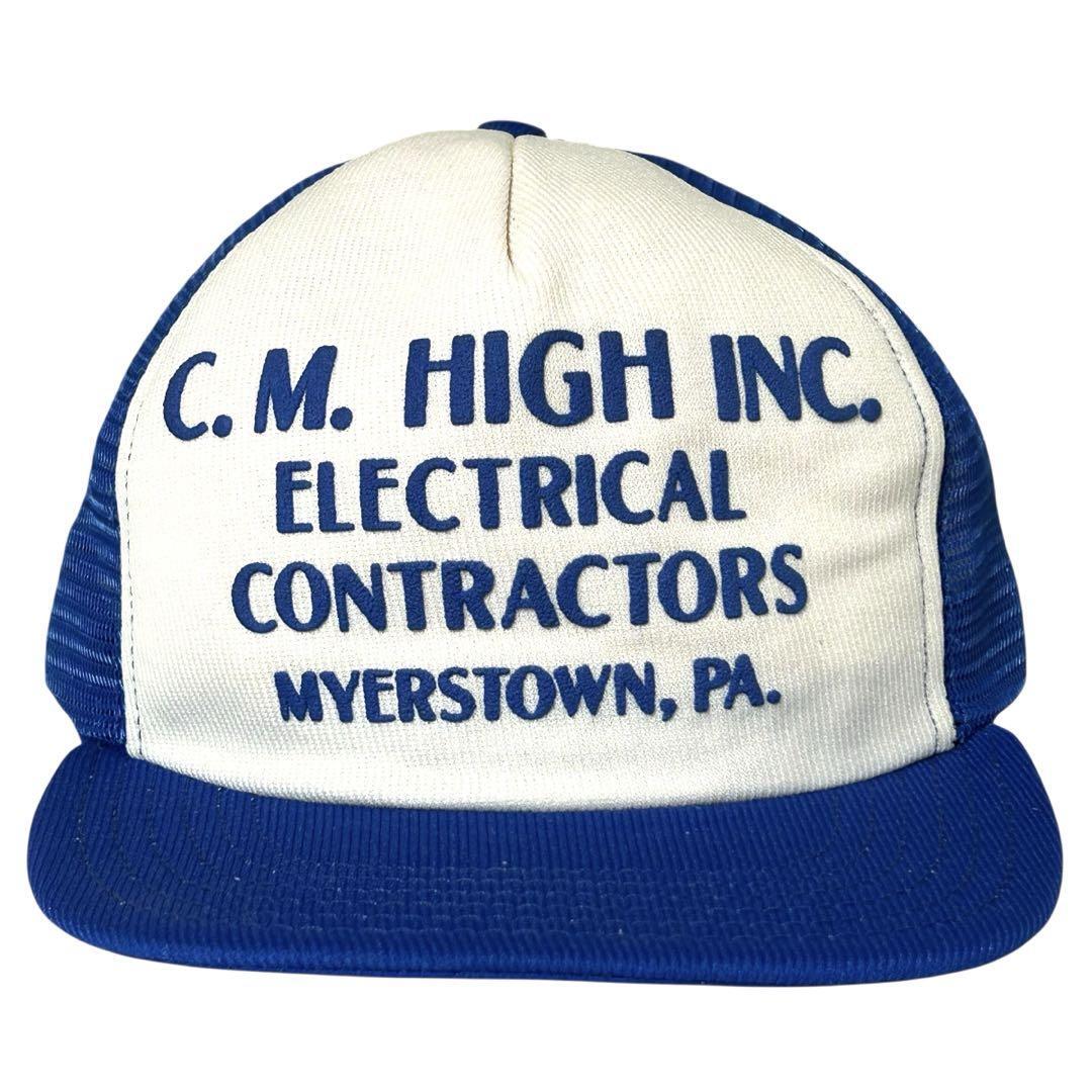 ほぼデッド【80s】USA製 発砲プリント 企業ロゴ トラッカーキャップ拍卖